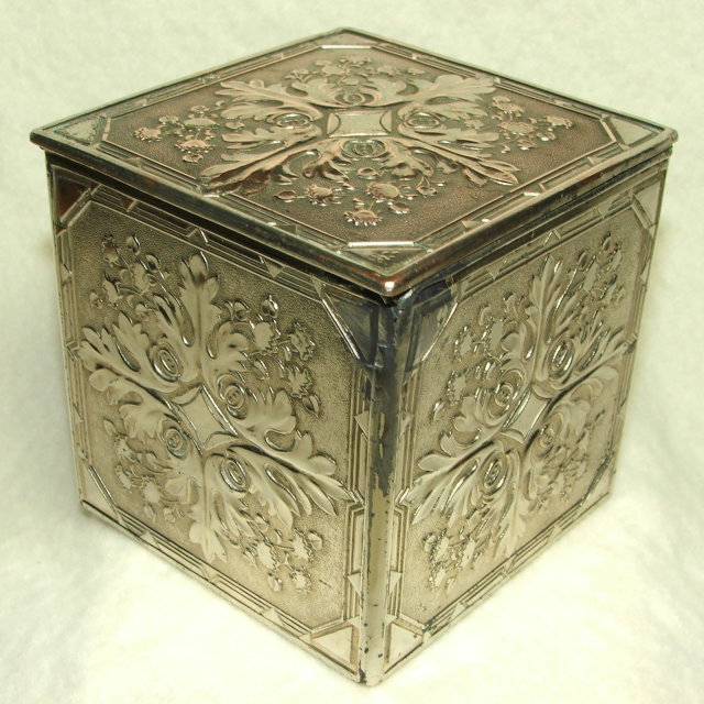 Vintage Embossed Metal PopUp Cigarette Box