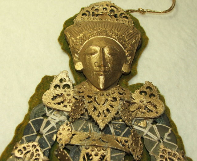 Vintage Balinese Antique Coin Wall Hanging