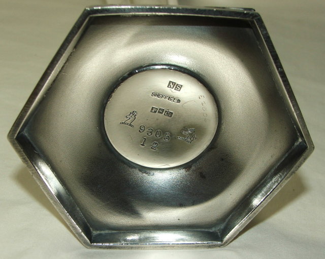 Vintage / Antique Sheffield Pierced Silver Metal Vase