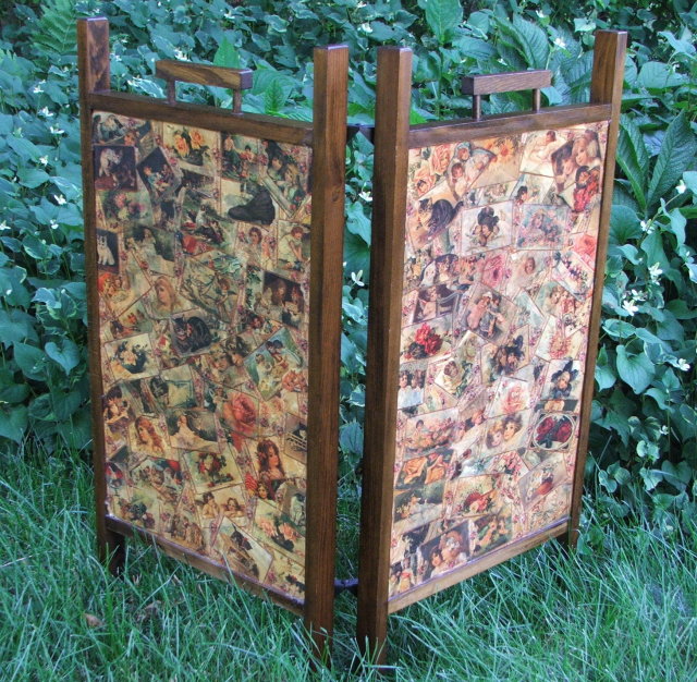 Mission Style Decoupaged Thread Caddy