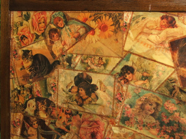 Mission Style Decoupaged Thread Caddy