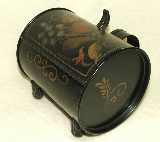 Vintage Tole Painted Silent Butler / Decorative Box