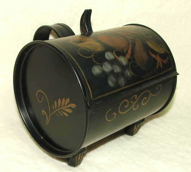 Vintage Tole Painted Silent Butler / Decorative Box