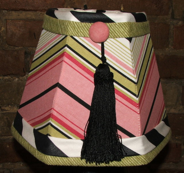 Black Amethyst Glass Lamp & Custom Shade