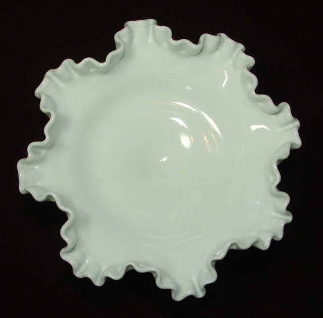 Vintage Fenton Milk Glass Hobnail Pedestal Bowl