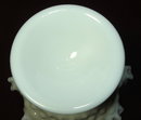 Vintage Fenton Milk Glass Hobnail Pedestal Bowl