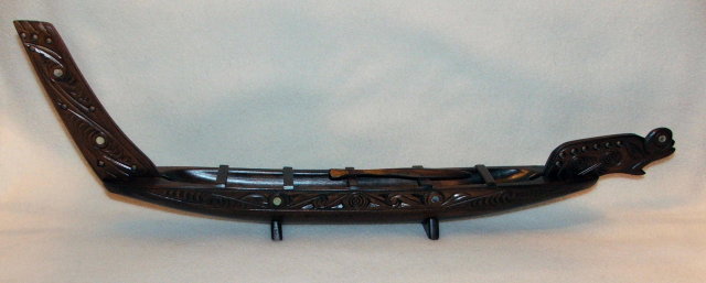 Carved 21 Inch Model of Northwest Indian Canoe