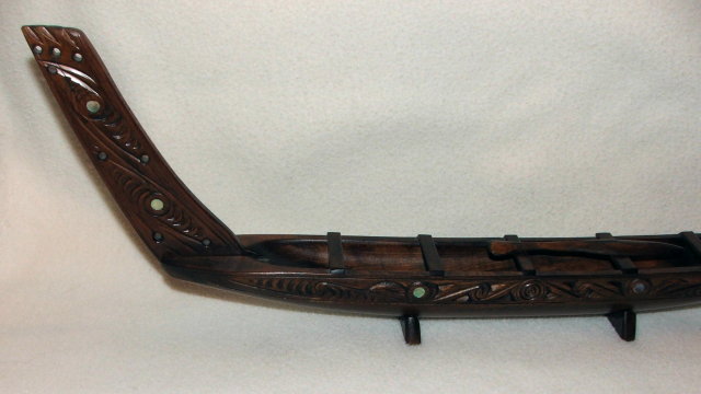 Carved 21 Inch Model of Northwest Indian Canoe