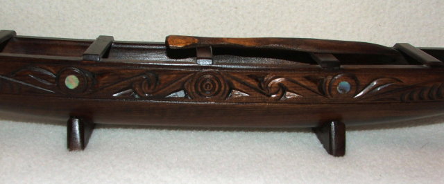 Carved 21 Inch Model of Northwest Indian Canoe