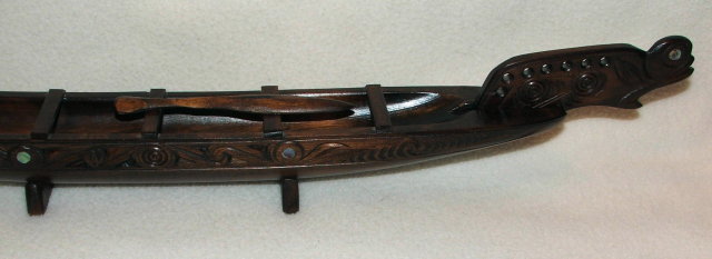 Carved 21 Inch Model of Northwest Indian Canoe