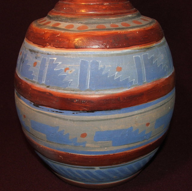Large 1934 Handmade Mazatlan, Mexico Pottery Water Jug