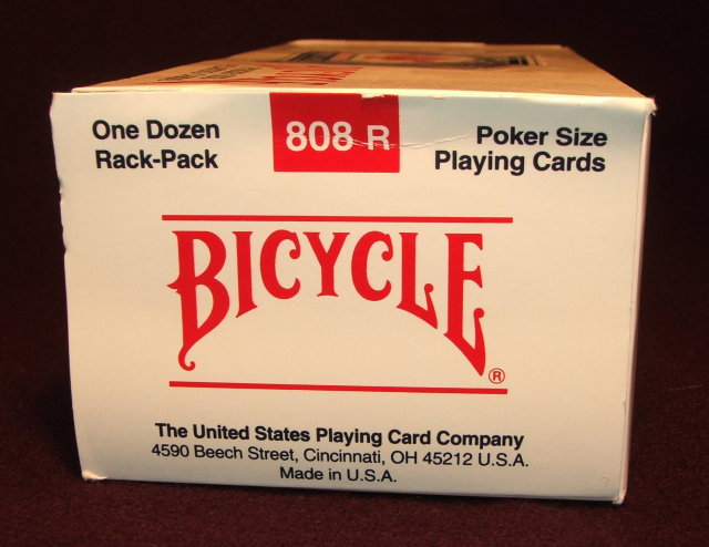One Dozen Bicycle Poker Size Playing Cards in Rack-Pack