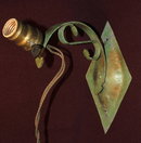 Antique Arts & Crafts Hubbell Wrought Iron Lamp