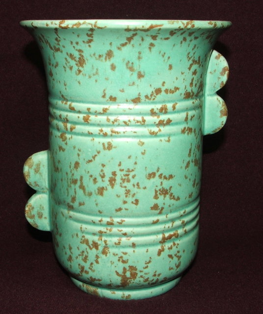 Rumrill Turquoise/Green & Brown Mottled Vase