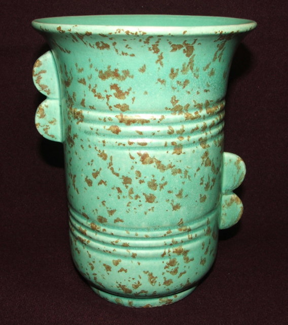 Rumrill Turquoise/Green & Brown Mottled Vase