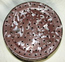 Antique Brown & White Spatter Graniteware Colander