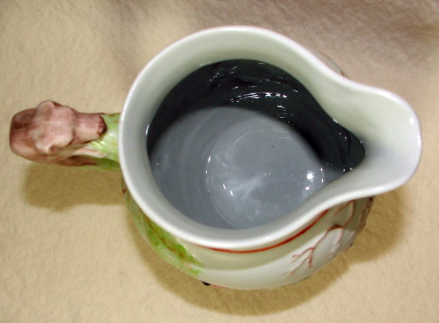 Unmarked Matte Glaze Hound Handle Pitcher