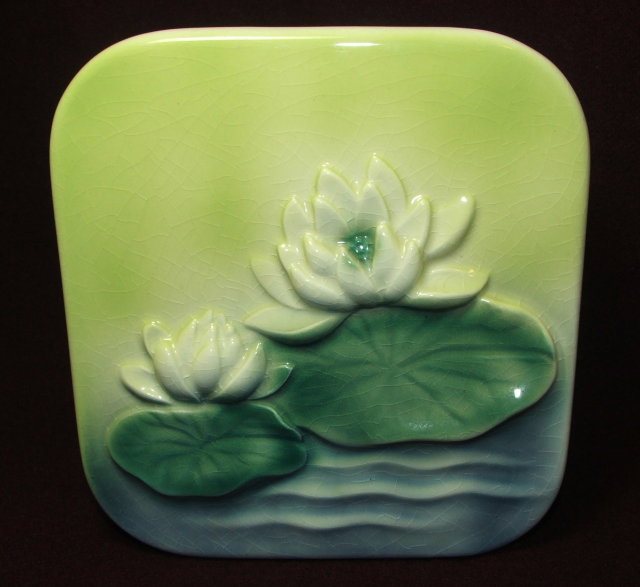 Royal Copley Square Lily Pad Art Pottery Vase