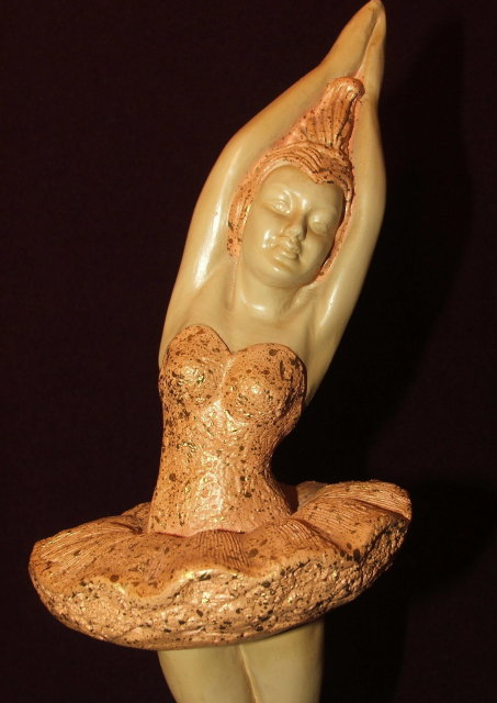 Vintage Mid-Century Devonware Chalkware Ballet Dancers