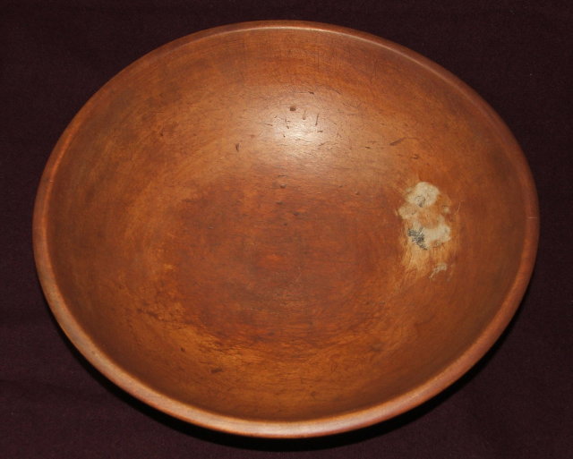 Large Early Munising Wooden Sugar Maple Dough Bowl