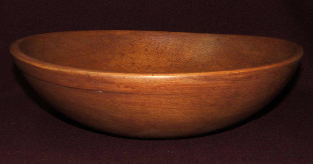 Large Early Munising Wooden Sugar Maple Dough Bowl