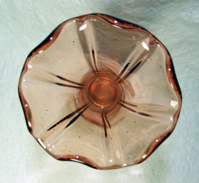 Pink Depression Glass Paneled
