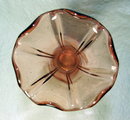 Pink Depression Glass Paneled