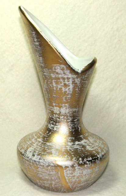 Mid-Century Royal Haeger Gold Washed Vase # 413