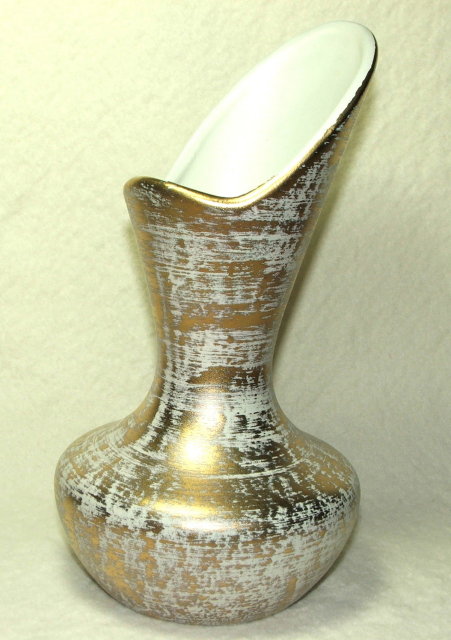 Mid-Century Royal Haeger Gold Washed Vase # 413
