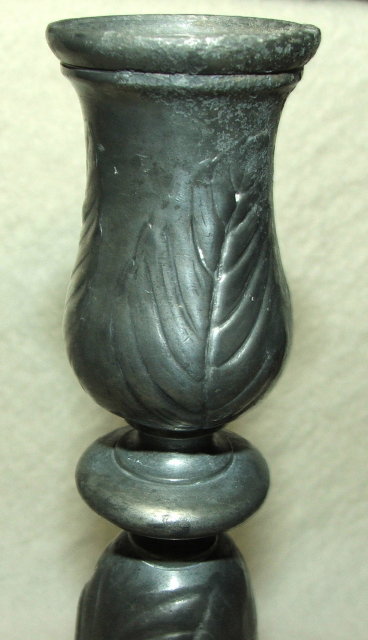 Kayserzinn German Pewter Art Nouveau Floral Candlestick / Candle Holder