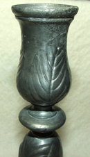 Kayserzinn German Pewter Art Nouveau Floral Candlestick / Candle Holder