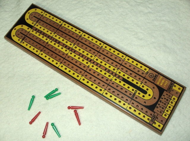 Vintage 1950's Drueke Regulation Track Cribbage Board No. 2050 in Box