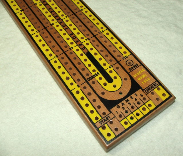 Vintage 1950's Drueke Regulation Track Cribbage Board No. 2050 in Box