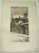 Signed Lucy Garnot Etching