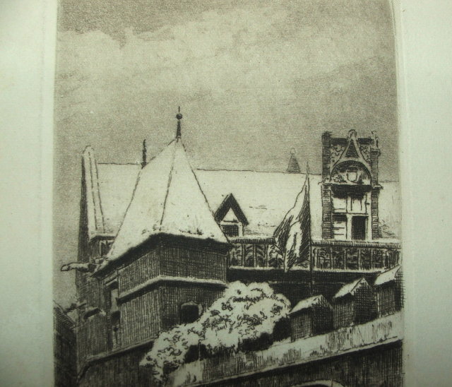 Signed Lucy Garnot Etching