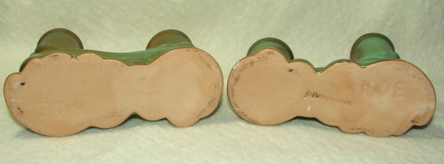Pair of Frankoma Ada Clay Double Candle Holders