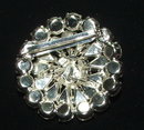Vintage Prong-Set Rhinestone Starburst Flower Brooch Pin
