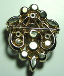 Vintage Crystal Aurora Borealis and Lavender Rhinestone Brooch Pin