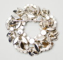 Vintage Light Sapphire, Smoke, and Aurora Borealis Rhinestone Wreath Brooch