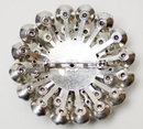 Vintage Light Sapphire Rhinestone Sunburst Brooch