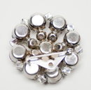 Vintage Round Rhinestone Brooch in Light Amethyst and Purple