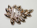 Vintage Ruby and Rose Marquise and Pear-Shaped Rhinestone Brooch