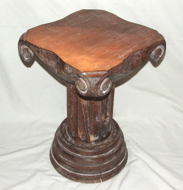 Antique Porch Pillar Pedestal Table