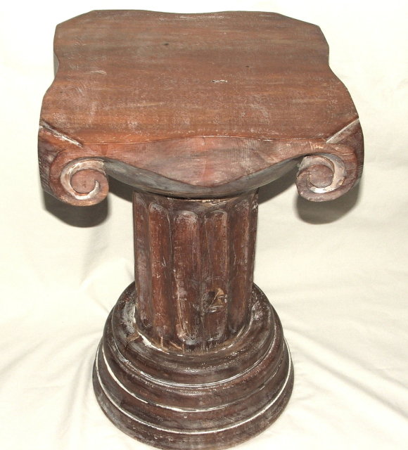 Antique Porch Pillar Pedestal Table