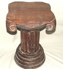 Antique Porch Pillar Pedestal Table