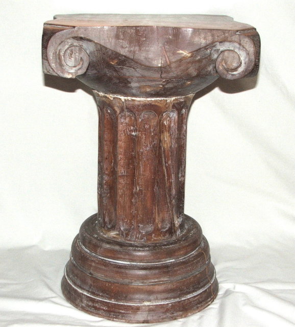Antique Porch Pillar Pedestal Table
