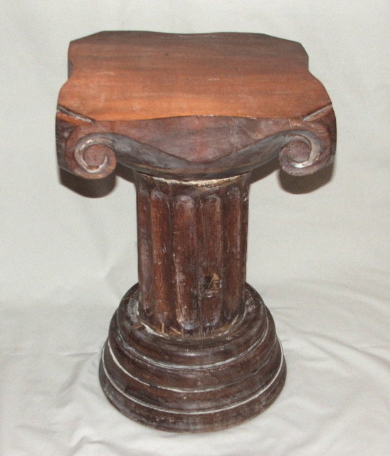 Antique Porch Pillar Pedestal Table