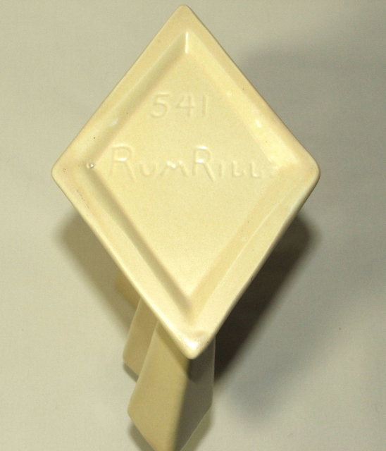 Art Deco Semi-Matte Yellow RumRill Pottery Fan Vase # 541