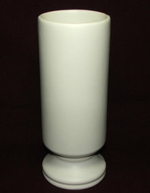 Vintage Mid-Century McCoy Floraline Matte Ivory # 412 Cylinder Vase