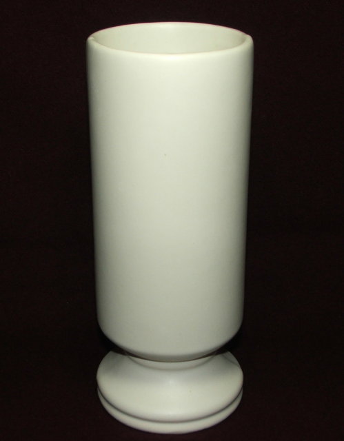 Vintage Mid-Century McCoy Floraline Matte Ivory # 412 Cylinder Vase